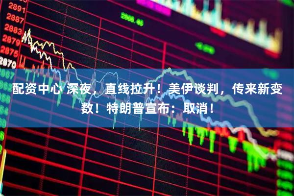 配资中心 深夜，直线拉升！美伊谈判，传来新变数！特朗普宣布：取消！